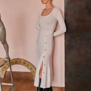 Mango Button knit dress